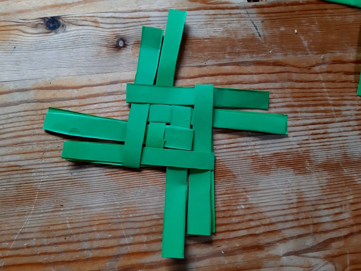 a st brigits cross made from paper